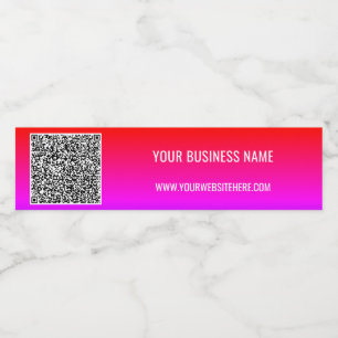 Your QR Code Bottle Labels Example Custom Text