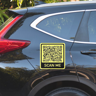 Your QR Code Bumper Sticker Template Custom Colour
