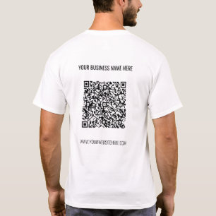 Your QR Code Business Name Website Company T-Shirt