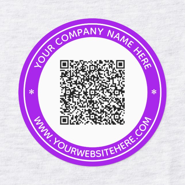 Your QR Code Business Product Labels Template (Design 2)