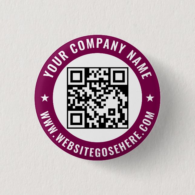 Your QR Code Business Promotional Template Design 1 Inch Round Button (Front)