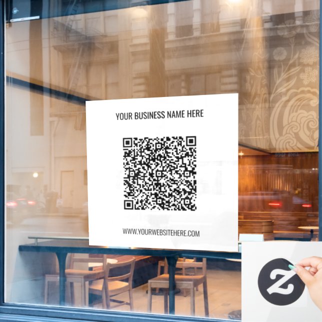 Your QR Code Business Promotional Window Clings (Cafe Window)