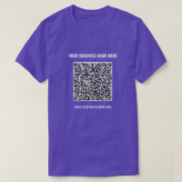 Your QR Code Business T-Shirt Example Custom Text