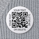 Your QR Code Business Website Simple Promotional 2 Inch Round Button<br><div class="desc">*FOR INSTRUCTIONS TO CHANGE BACKGROUND OR TEXT COLORS, SEE END OF THIS DESCRIPTION.* Promote your business to potential customers with modern and professional custom QR code round buttons. All text on this template is simple to personalize or delete. The scannable code makes it easy for clients to find your company...</div>