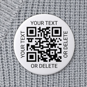 Your QR Code Business Website Simple Promotional 2 Inch Round Button