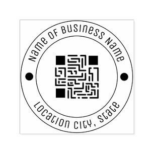 Your QR Code Custom Font Rubber Self-inking Self-inking Stamp