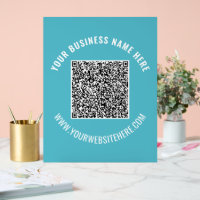 Your QR Code Custom Text Acrylic Sign Choose Colou