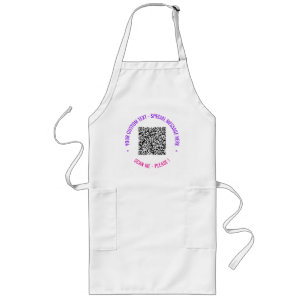 Your QR Code Custom Text and Colour Apron Template