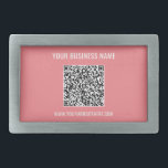 Your QR Code Custom Text and Colour Belt Buckle<br><div class="desc">Custom Colours and Fonts - Personalized Design Your Own Belt Buckle with Your QR Code Scan Info and Custom Text Promotional Business or Modern Personal Belt Buckles / Gift - Add Your QR Code - Image - Photo or Logo / Text - Name or other info / message - Resize...</div>