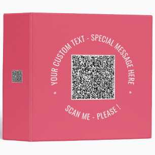 Your QR Code Custom Text and Colour Binder Templat