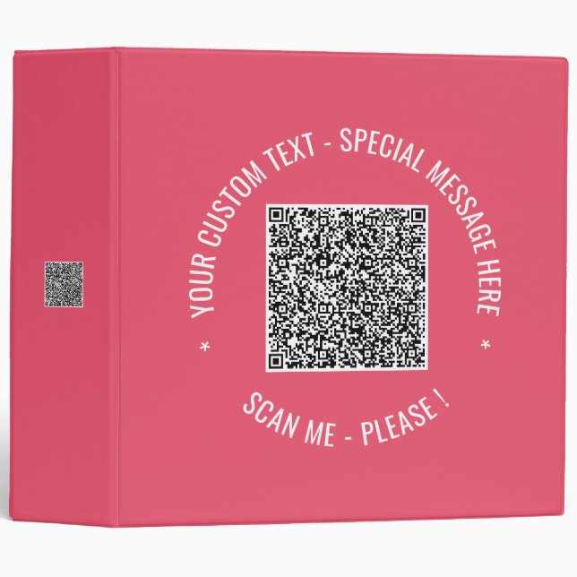 Your QR Code Custom Text and Colour Binder Templat (Front/Spine)