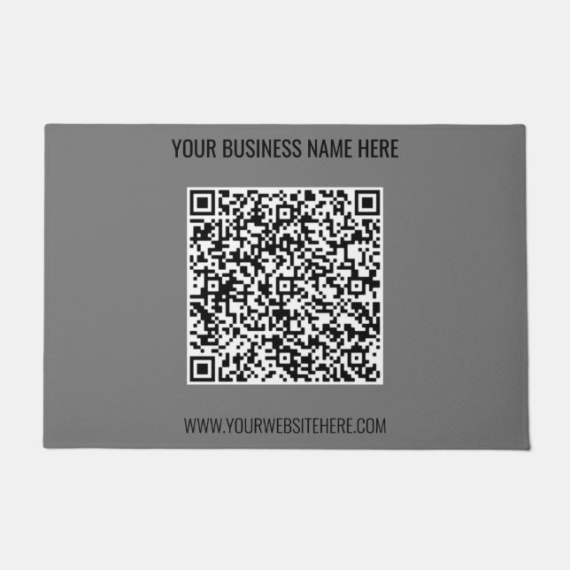 Your QR Code Custom Text and Colour Company Doorma Doormat (Front)