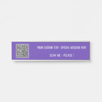 Your QR Code Custom Text and Colour Desk Name Plat