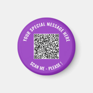 Your QR Code Custom Text and Colour Magnet Templat