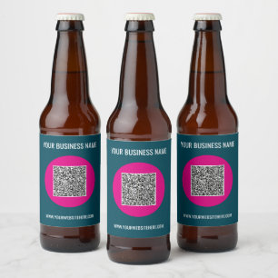 Your QR Code Custom Text and Colours Bottle Labels