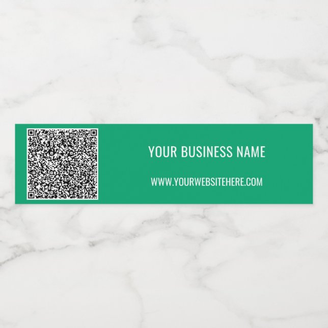 Your QR Code Custom Text and Colours Bottle Labels (Single Label)