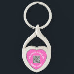 Your QR Code Custom Text and Colours Keychain Gift<br><div class="desc">Custom Colours and Fonts - Personalized Keychain with Your QR Code Scan Info and Custom Text Keychains Gift - Add Your QR Code - Image - Photo or Logo / and Text - Name or other info / message - Resize and Move or Remove / Add Elements - Image /...</div>