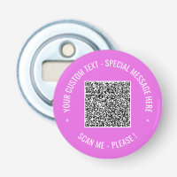 Your QR Code Custom Text Bottle Opener Example