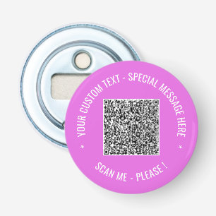 Your QR Code Custom Text Bottle Opener Example