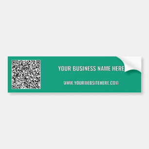 Your QR Code Custom Text Business Bumper Sticker