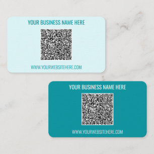 Your QR Code Custom Text Business Card Template