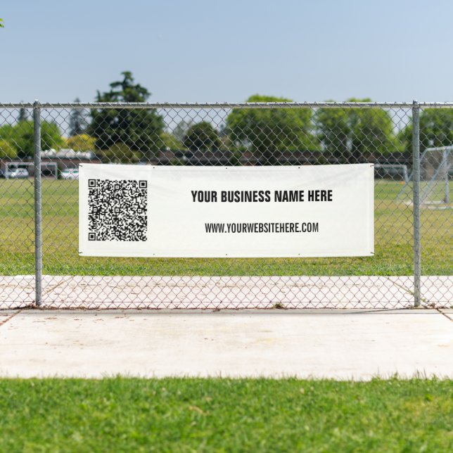 Your QR Code Custom Text Business Promotion Banner (Insitu)