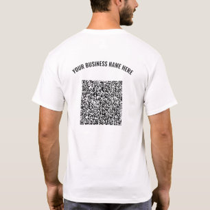 Your QR Code Custom Text Business T-Shirt Template
