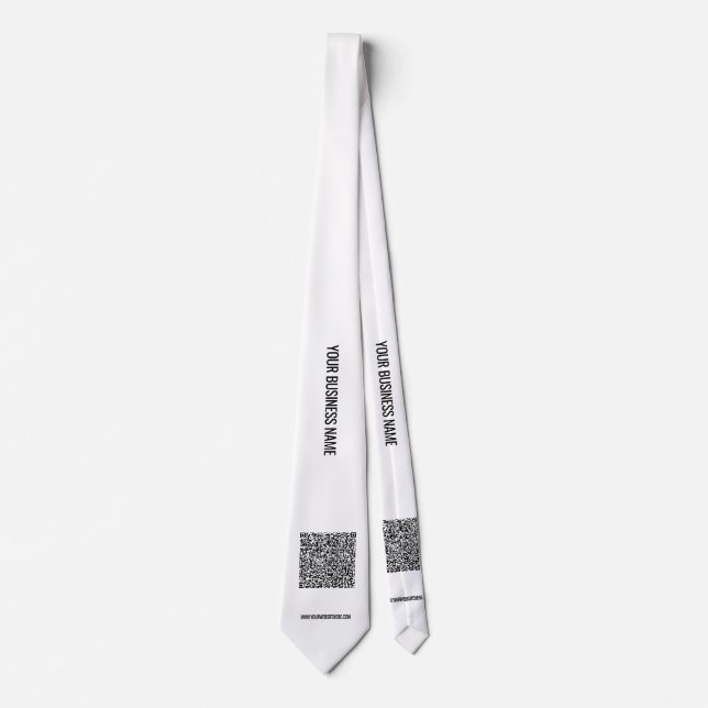Your QR Code Custom Text Business Tie Choose Colou (Front)