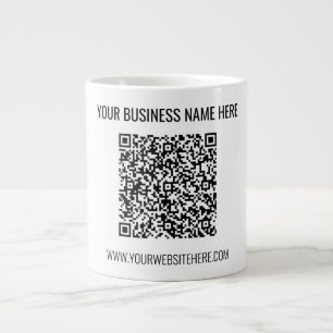 Your QR Code Custom Text Coffee Mug Choose Colours