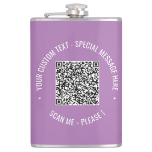 Your QR Code Custom Text Flask Choose Colour