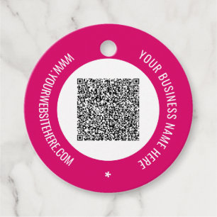 Your QR Code Custom Text Gift Tags Choose Colours