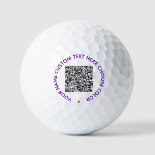 Your QR Code Custom Text Golf Balls Stamp Example