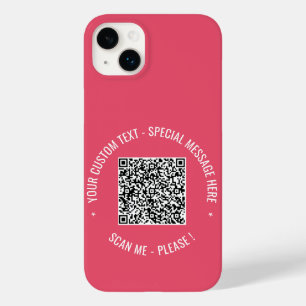 Your QR Code Custom Text iPhone Case Choose Colour