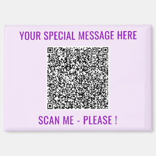 Your QR Code Custom Text Magnet Gift Choose Colour