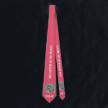Your QR Code Custom Text Neck Tie Choose Colors<br><div class="desc">Custom Colors and Fonts - Ties with Your QR Code Scan Info Custom Text Colors Personalized Promotional Business or Personal Modern Tie Gift - Add Your QR Code - Image or Logo - photo / Text - Name or other info / message - Resize and Move or Remove / Add...</div>