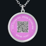 Your QR Code Custom Text Necklace Choose Colours<br><div class="desc">Choose Colours and Fonts - Personalized Necklaces with Your QR Code Scan Info and Custom Text Modern Necklace Gift - Add Your QR Code - Image or Logo - photo / Text - Name or Custom Text - Resize and Move or Remove / Add Elements - Image / Text with...</div>