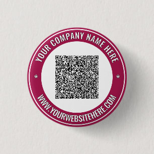 Your QR Code Custom Text Promotional Button Gift