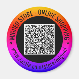 Your QR Code Custom Text Promotional Magnet Gift