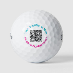 Your QR Code Custom Text Stamps Golf Balls Example
