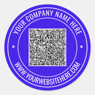 Your QR Code Custom Text Sticker Choose Colours