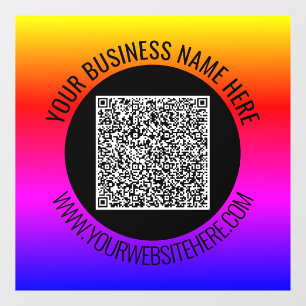 Your QR Code Custom Text Window Cling Template