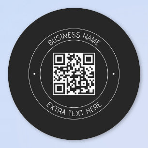 Your QR code & Editable Text Black & White