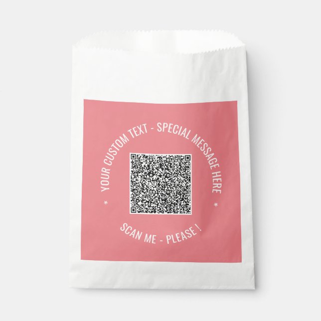 Your QR Code Favour Bags Template Personalized Tex (Front)