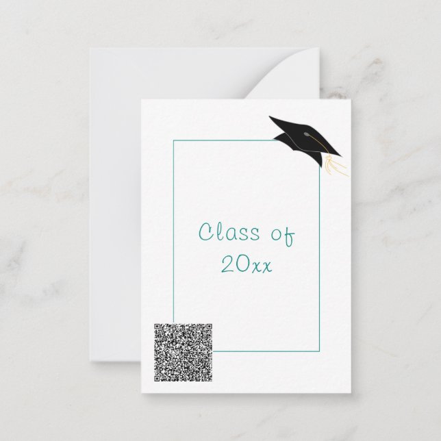 Your QR Code Graduation Party Invitation Template (Back)