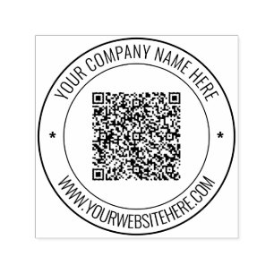 Your QR Code Info Name Website Info Business Stamp
