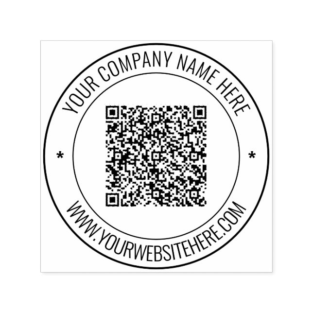Your QR Code Info Name Website Info Business Stamp (Design)