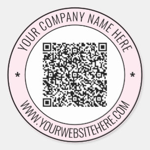 Your QR Code Info Name Website Promotional Sticker