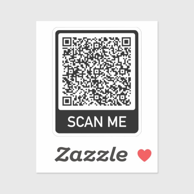 Your QR Code Info Scan Me Promotional Sticker (Sheet)