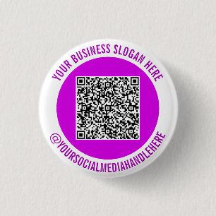 Your QR Code Info Social Media Promotional Button