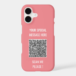 Your QR Code iPhone Case Example Custom Text